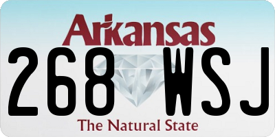 AR license plate 268WSJ