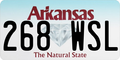 AR license plate 268WSL