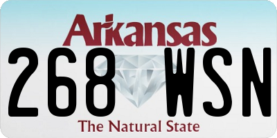 AR license plate 268WSN