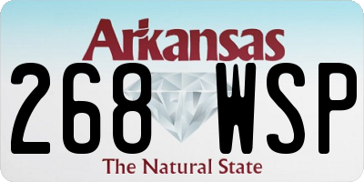 AR license plate 268WSP