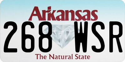 AR license plate 268WSR