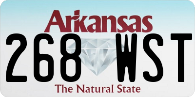 AR license plate 268WST