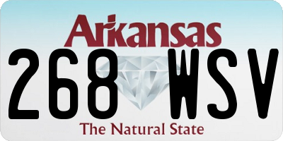 AR license plate 268WSV