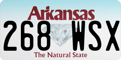 AR license plate 268WSX