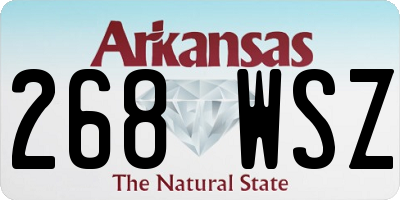 AR license plate 268WSZ