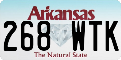 AR license plate 268WTK