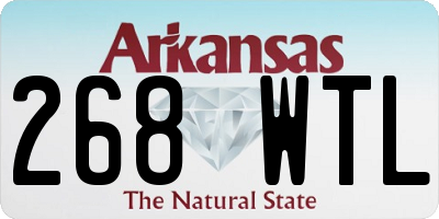 AR license plate 268WTL
