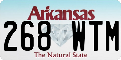 AR license plate 268WTM