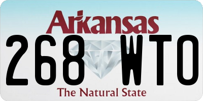 AR license plate 268WTO