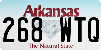 AR license plate 268WTQ