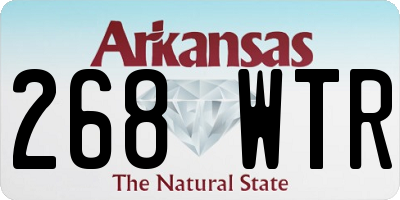 AR license plate 268WTR
