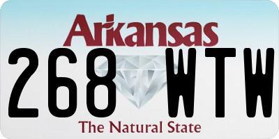 AR license plate 268WTW
