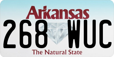 AR license plate 268WUC