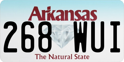 AR license plate 268WUI