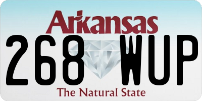 AR license plate 268WUP