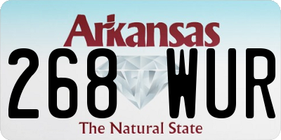 AR license plate 268WUR