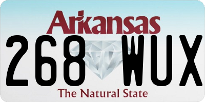 AR license plate 268WUX