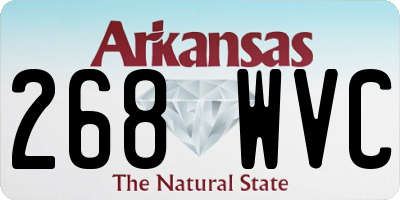 AR license plate 268WVC