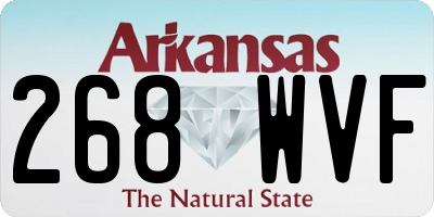 AR license plate 268WVF