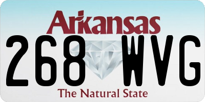 AR license plate 268WVG
