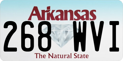 AR license plate 268WVI