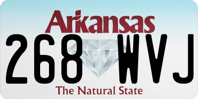 AR license plate 268WVJ