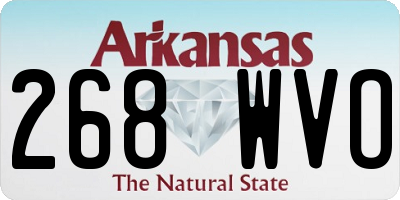 AR license plate 268WVO