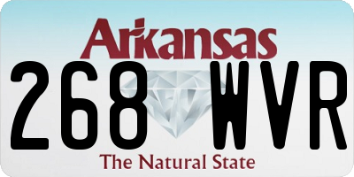 AR license plate 268WVR