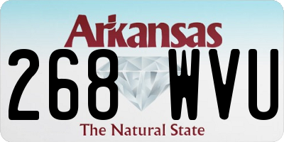 AR license plate 268WVU