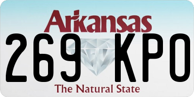 AR license plate 269KPO