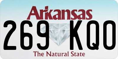 AR license plate 269KQO