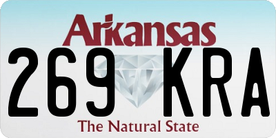 AR license plate 269KRA