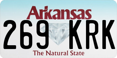 AR license plate 269KRK