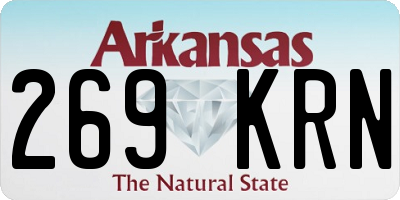 AR license plate 269KRN