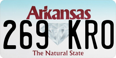 AR license plate 269KRO