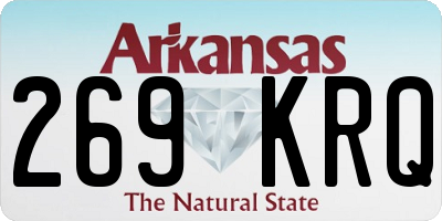 AR license plate 269KRQ