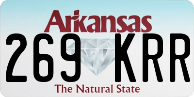 AR license plate 269KRR