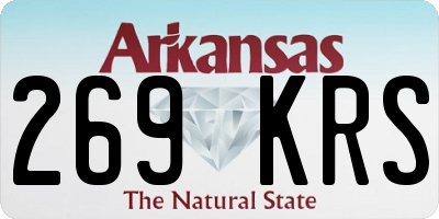 AR license plate 269KRS