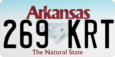 AR license plate 269KRT