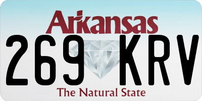 AR license plate 269KRV