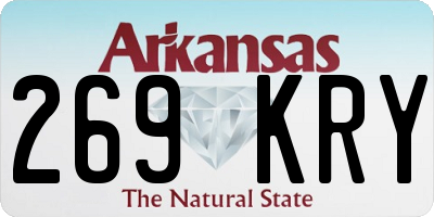 AR license plate 269KRY