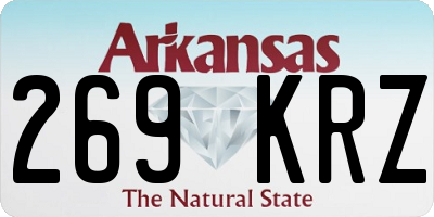 AR license plate 269KRZ