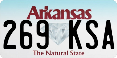 AR license plate 269KSA
