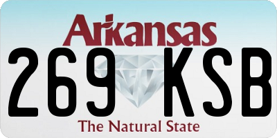 AR license plate 269KSB