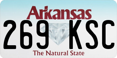 AR license plate 269KSC
