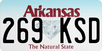 AR license plate 269KSD