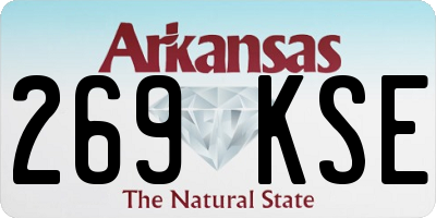 AR license plate 269KSE