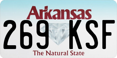 AR license plate 269KSF