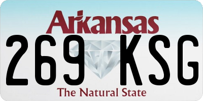 AR license plate 269KSG