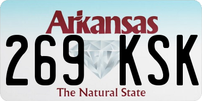 AR license plate 269KSK
